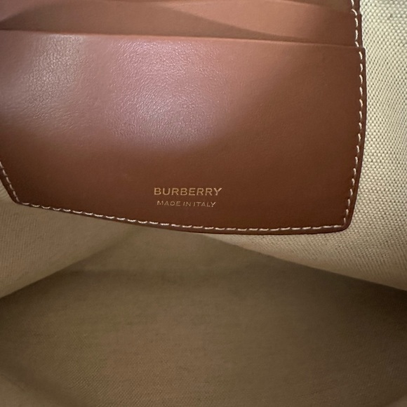 💼 Burberry E-Canvas Monogram Zip Pouch in Bridle Brown 💼 - Picture 8 of 8